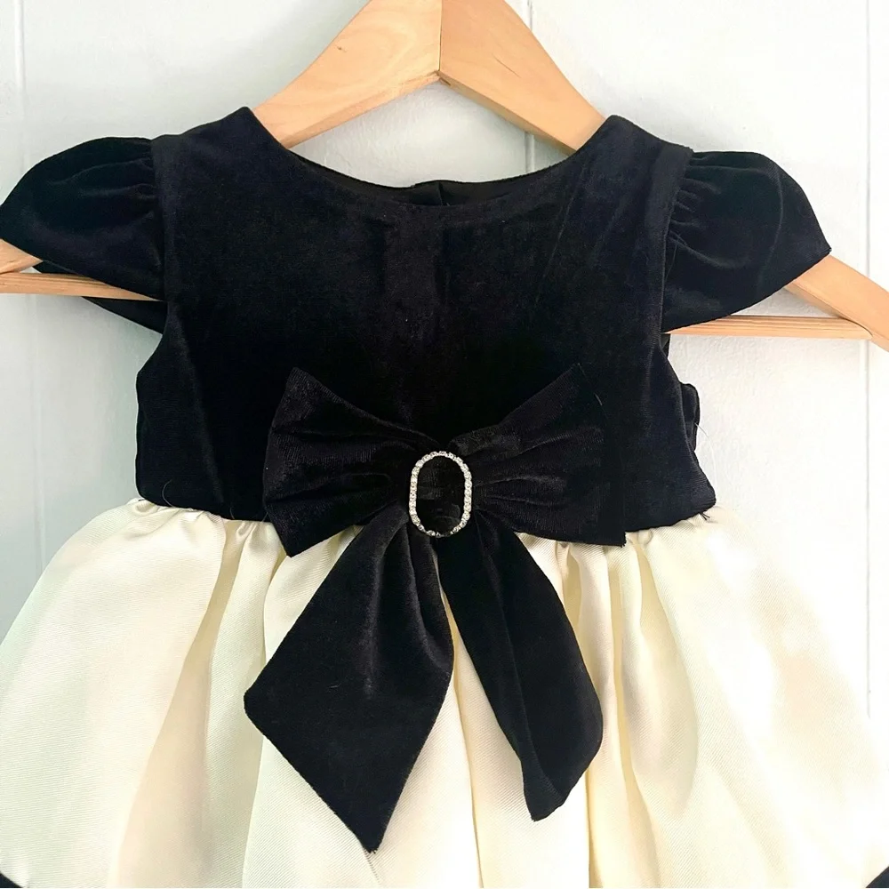 Blueberi Boulevard Velvet & Satin Holiday Dress 2T NWT